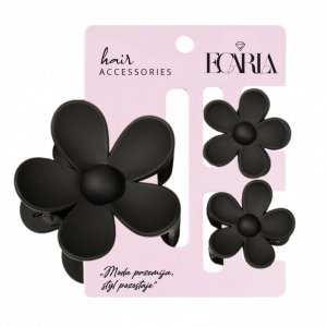 ECARLA Zestaw spinek do włosów klamer 3w1 Kwiat XL + 2 szt. mini spinek SP436 