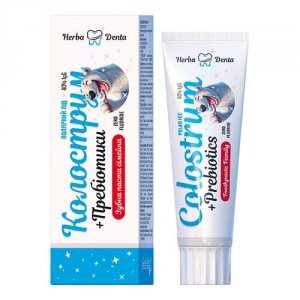 Pasta do zębów Herba Denta Colostrum Polar Ice – hydroksyapatyt i prebiotyki, bez fluoru, 100 g 