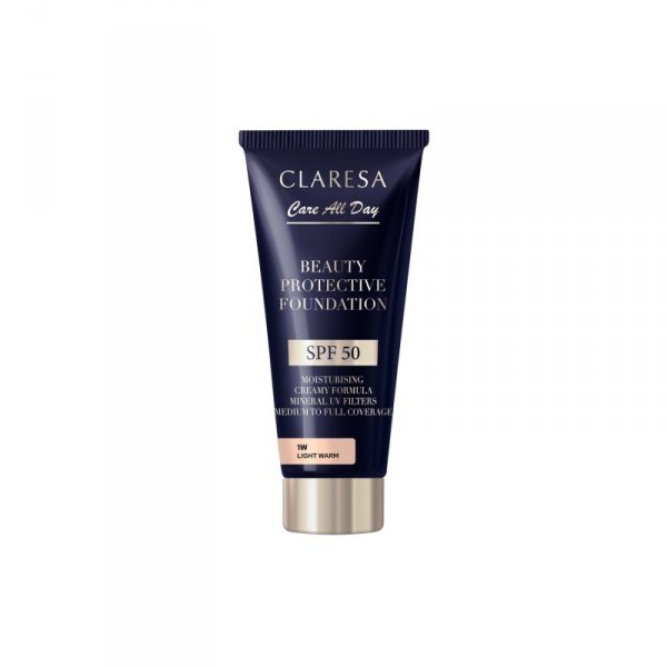 CLARESA Beauty Protective Foundation Nawilżający podkład z filtrem SPF 50 1W Light Warm 30 ml