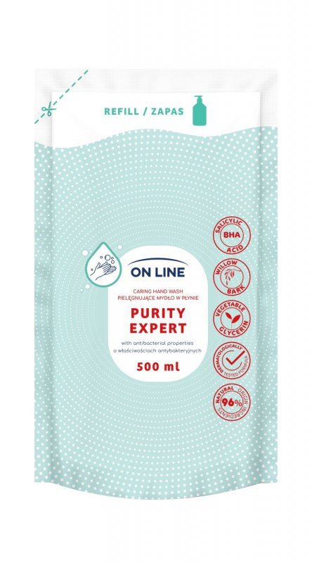 ON LINE Pielęgnujące mydło w płynie antybakteryjne - zapas 500 ml