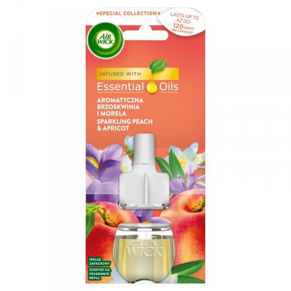 AIR WICK Essential Oils Wkład do elektrycznego odświeżacza powietrza Brzoskwinia i Morela 19 ml