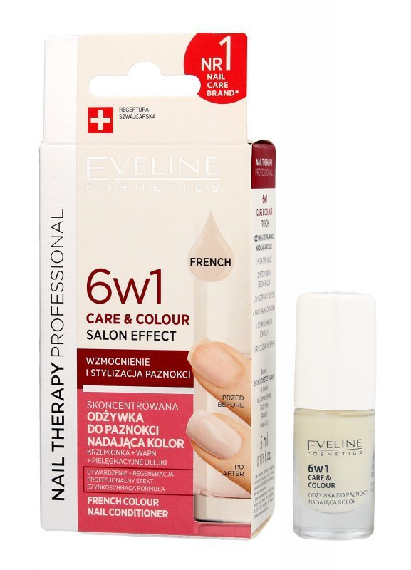 EVELINE Nail Therapy Professional Skoncentrowana odżywka do paznokci nadająca kolor - French 5 ml