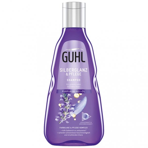 Szampon do Włosów Siwych, Srebrnych i Blond, GUHL Silberglanz &amp; Pflege, 250 ml