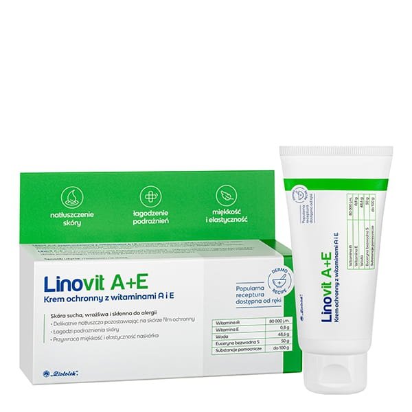 Linovit Krem Ochronny z Witaminami A+ E, 50g