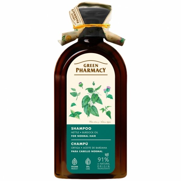 GREEN PHARMACY Szampon do włosów normalnych Pokrzywa i Olej łopianowy 350 ml