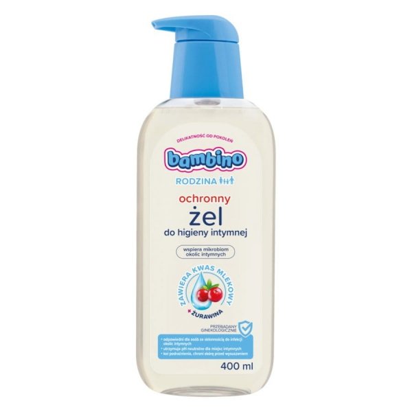 BAMBINO Rodzina Ochronny żel do higieny intymnej z ekstraktem z żurawiny 400 ml