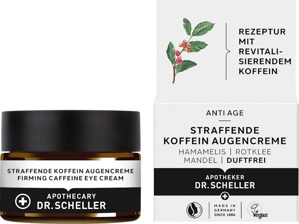 Ujędrniający krem pod oczy Dr. Scheller Augencreme Straffend Koffein, 15 ml