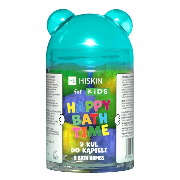 HISKIN KIDS Miś Kule do kąpieli Happy Bath Time, 9szt