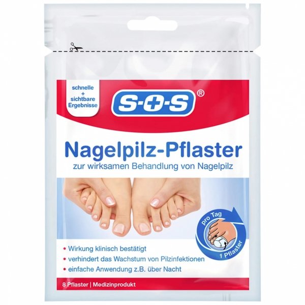SOS Plastry na grzybicę paznokci, 8 szt.