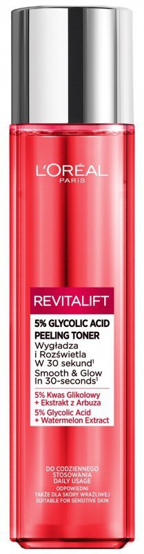 LOREAL Revitalift Peeling-Toner złuszczający z Kwasem Glikolowym (5%), 180 ml
