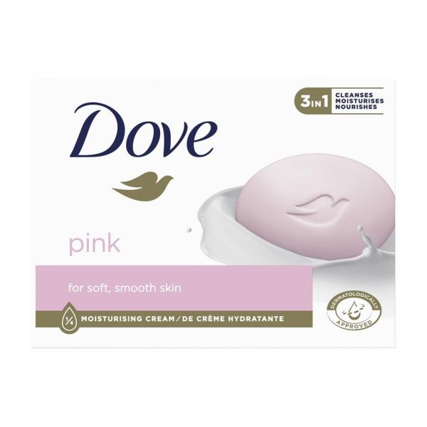 Mydło w kostce delikatne nawilżające pink, DOVE, 90g