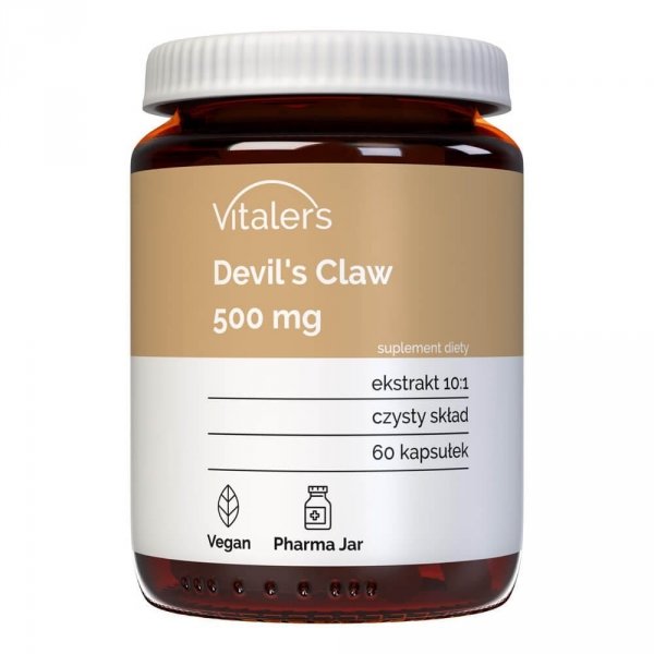 Czarci Pazur Devil's Claw 500 mg Vitalers, 60 kapsułek