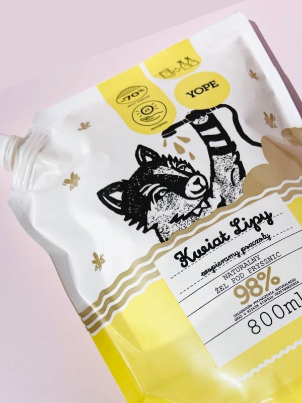 YOPE Naturalny żel pod prysznic Kwiat Lipy - zapas 800 ml