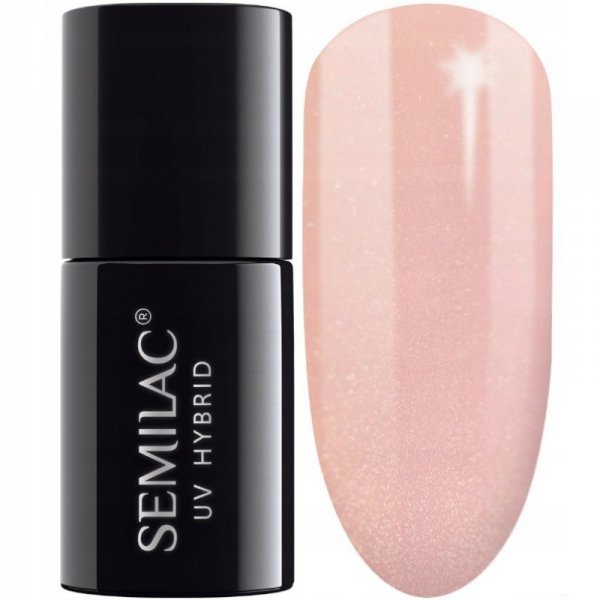 SEMILAC Lakier hybrydowy 054 Pale Peach Glow - TRANSPARENTNY 7 ml