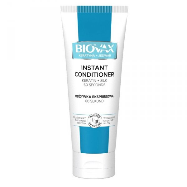 BIOVAX Keratyna & Jedwab Odżywka ekspresowa 60s do włosów każdego rodzaju 200 ml