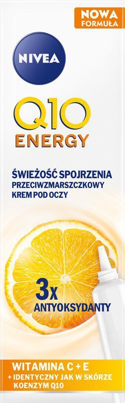 Nivea Q10 Energy Przeciwzmarszczkowy krem pod oczy - Świeżość Spojrzenia 15 ml
