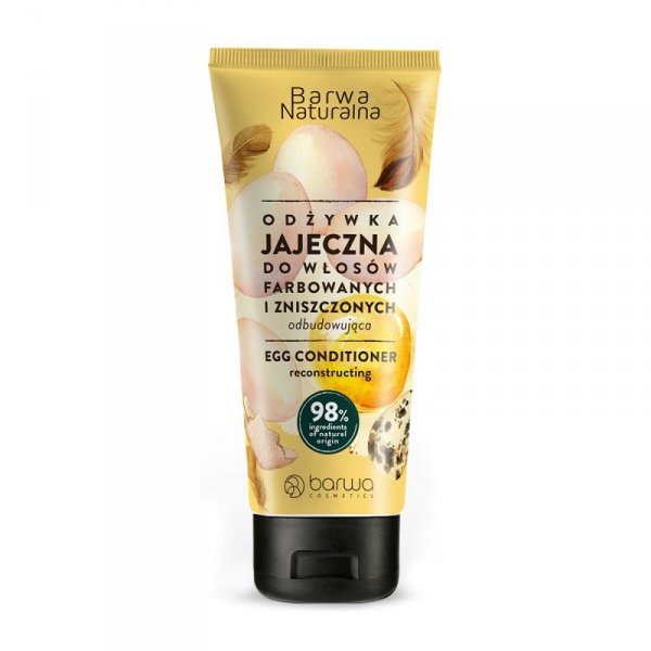 BARWA Naturalna Jajeczna Odżywka odbudowująca do włosów farbowanych i zniszczonych 200ml