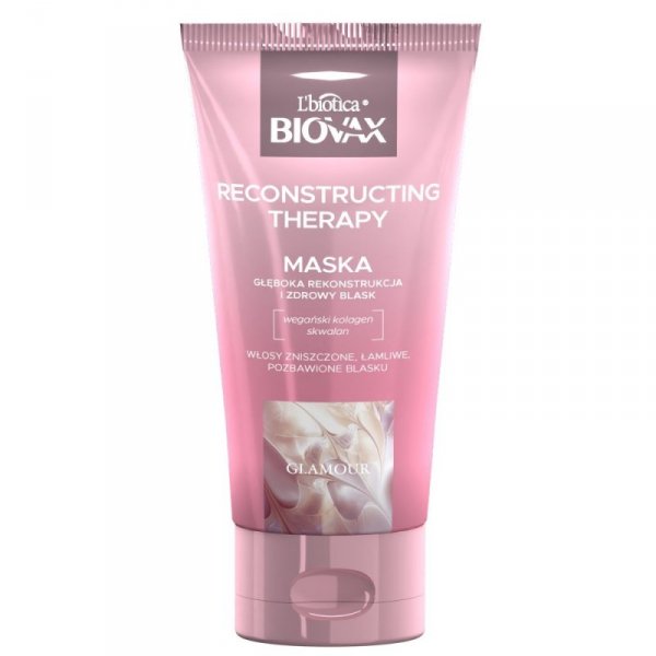 L`BIOTICA Biovax Glamour Maska Reconstructing Therapy - do włosów zniszczonych,łamliwych i pozbawionych blasku 150ml