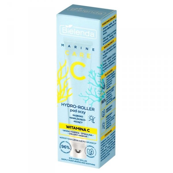 BIELENDA Marine Care C Hydro-roller pod oczy głęboko nawilżająco kojący na dzień i noc -  Witamina C 15 ml