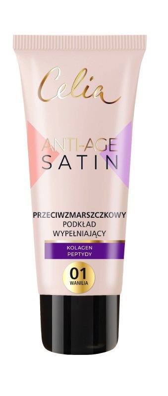 CELIA Anti-Age Satin Przeciwzmarszczkowy Podkład wypełniający nr 01 - Wanilia 30 ml
