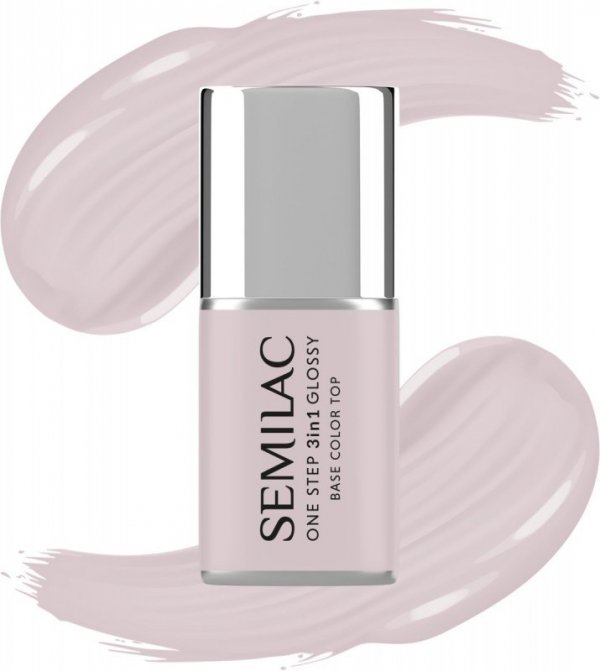 SEMILAC One Step Glossy 3in1 Lakier hybrydowy do paznokci S610 Barely Pink 7 ml