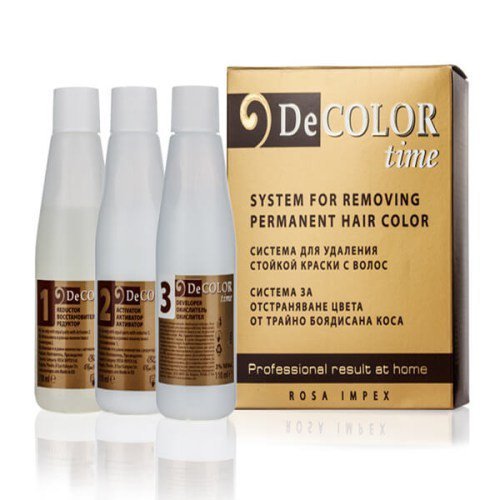 DECOLOR TIME Zmywacz do usuwania koloru z włosów - 3 x 110 ml (1 kpl.)