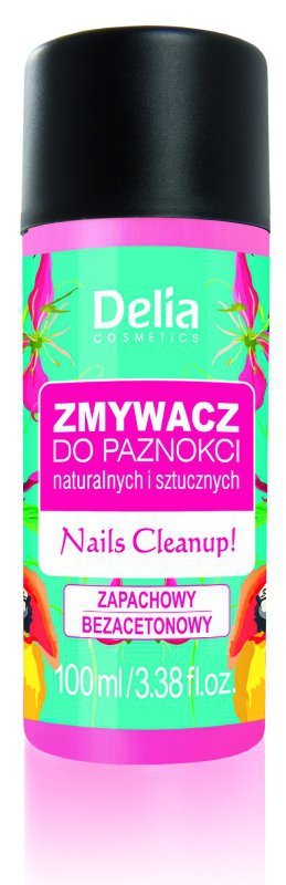 DELIA Zmywacz do paznokci sztucznych i naturalnych zapachowy, bezacetonowy 100 ml