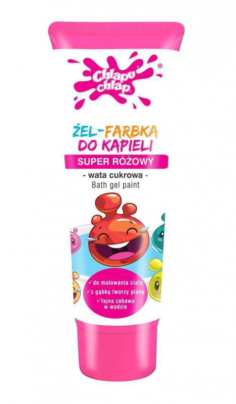 CHLAPU CHLAP  Żel-Farbka do kąpieli super różowy- zapach waty cukrowej 88 ml
