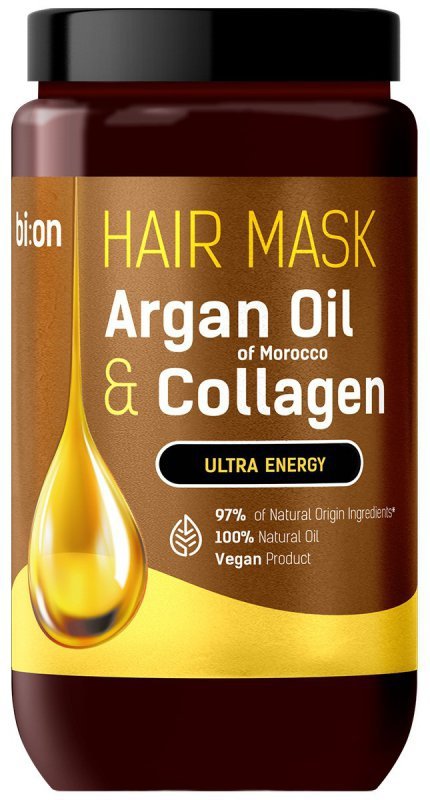 BIO NATURELL Maska do włosów z olejkiem arganowym z Maroka i kolagenem 946 ml