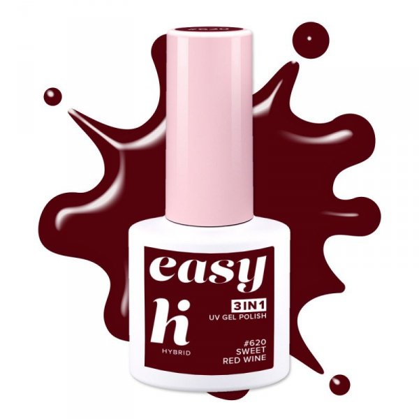 HI HYBRID Easy 3w1 Lakier hybrydowy nr. 620  Sweet Red Wine 5 ml