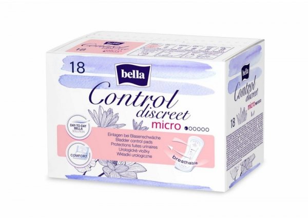 BELLA Control Discreet Micro Wkładki urologiczne 1op. - 18 szt.