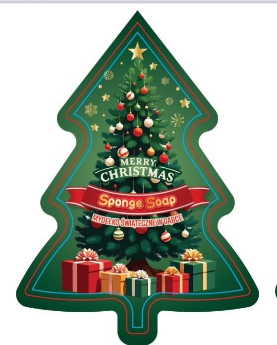 HURREM SULTAN Sponge Soap Mydełko świąteczne w gąbce do kąpieli Choinka
