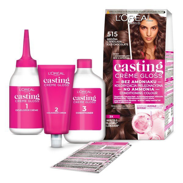 LOREAL Casting Creme Gloss Krem koloryzujący nr 515 - Mroźna Czekolada