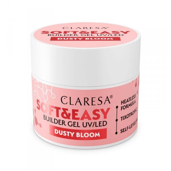 CLARESA Soft&Easy Żel budujący do paznokci Dusty Bloom 12 g