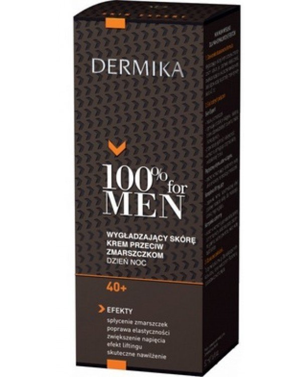 Dermika 100% for Men Krem 40+ wygładzający na dzień i noc  50ml