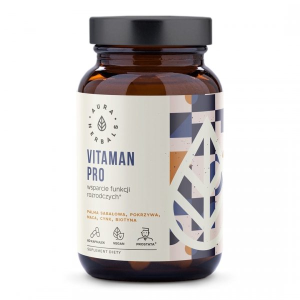 Vitaman Pro, wsparcie funkcji rozrodczych, Aura Herbals, 60 kapsułek