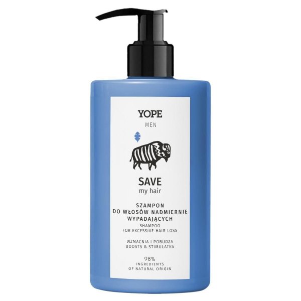 Szampon na nadmierne wypadanie włosów Yope Men Save My Hair, 300ml