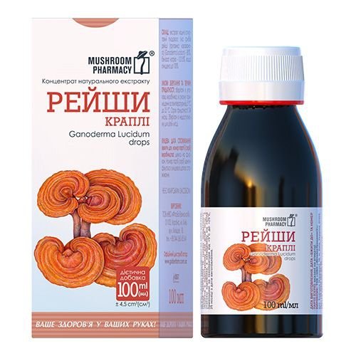 Reishi, Krople, Wyciąg z grzyba Reishi (Ganoderma lucidum), FBT, 100ml (Data 05-12-2026)