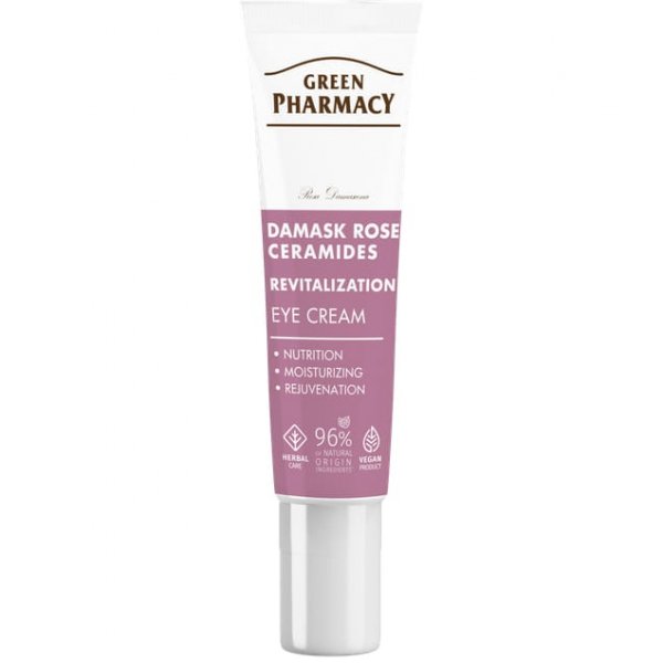 Róża damasceńska + Ceramidy Krem do skóry wokół oczu, Green Pharmacy, 15ml