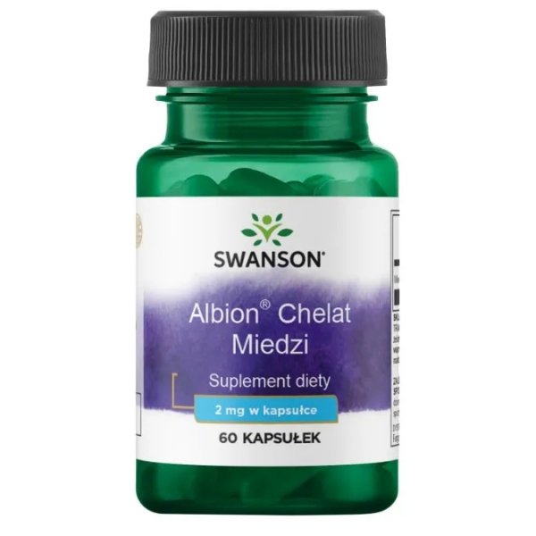 Albion Chelat Miedzi, 2mg, Swanson, 60 kapsułek