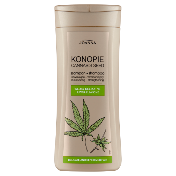 JOANNA Konopie Szampon nawilżająco-wzmacniający do włosów delikatnych i uwrażliwionych 200 ml