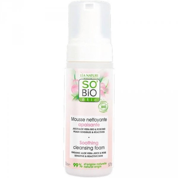 Kojąca pianka oczyszczająca, ECOCERT, SO'BiO étic, 150ml