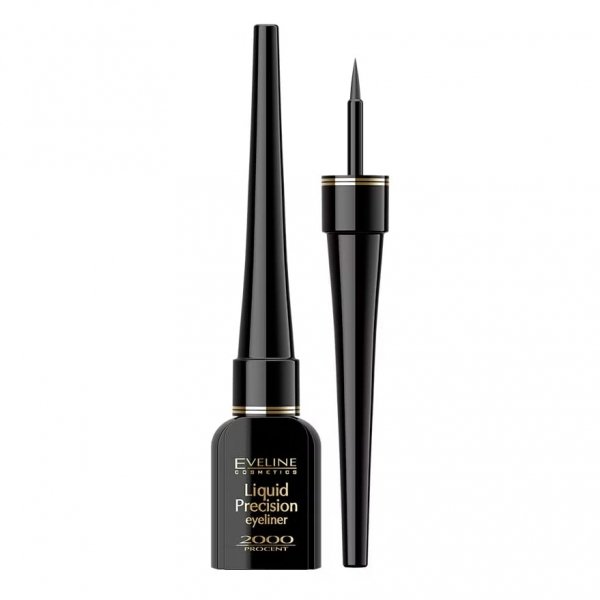 EVELINE Eyeliner czarny liquid precision 2000%
