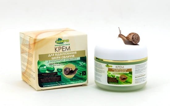 Krem rozjaśniający do twarzy ze śluzem ślimaka, Adverso, 50 ml