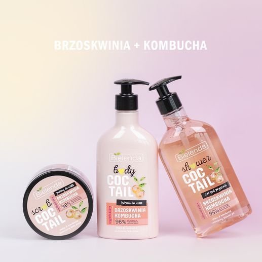 Bielenda Scrub Coctail Peeling do ciała wygładzający Brzoskwinia & Kombucha 350g