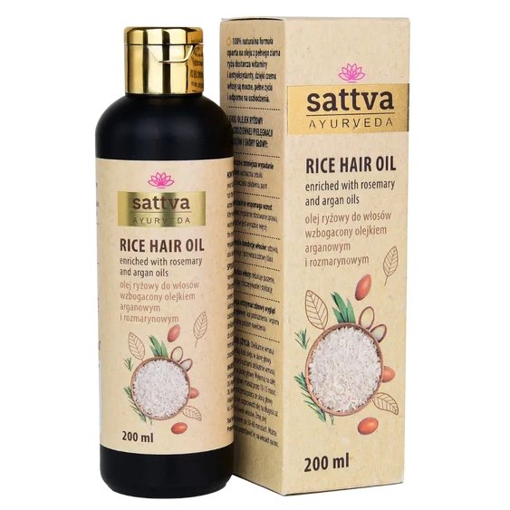 Olejek do włosów z sfermentowanego ryżu, SATTVA, 200 ml