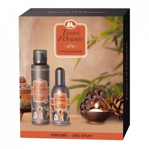 TESORI d`Oriente Zestaw prezentowy Lotus Flower (Woda perfumowana 100 ml+ Dezodorant w sprayu 150 ml) 1 op. - 2 szt.