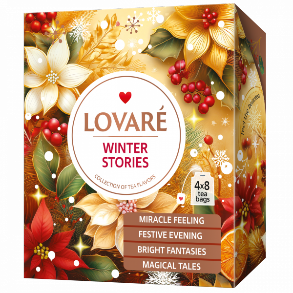 Zestaw herbat WINTER STORIES, Lovare (4 smaki po 8 kopert)