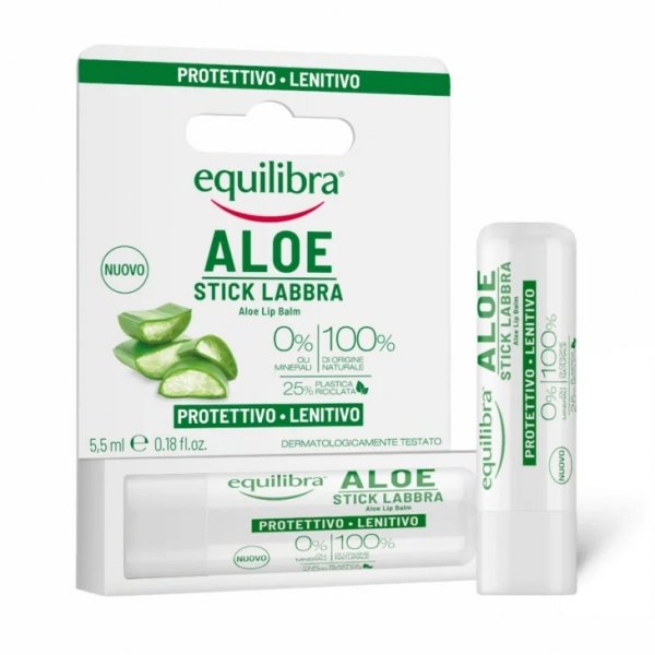 Гигиеническая Помада для Губ с Алоэ Equilibra, 5,5мл