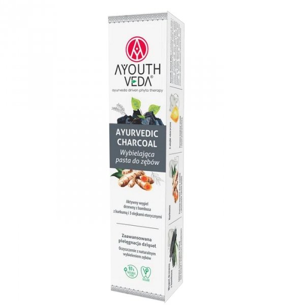AYOUTHVEDA Ayurvedic Charcoal Pasta do zębów 100 g